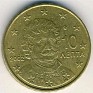 Euro - 10 Euro Cent - Greece - 2002 - Brass - KM# 184 - Obv: Bust of Rhgas Feriaou's half right Rev: Denomination and map - 0